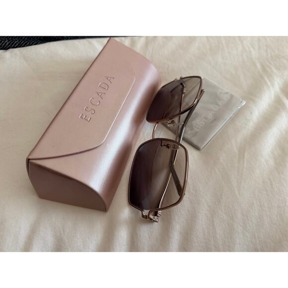 New Escada Women\'s Polarized Rose Gold Square Sunglasses main image 9